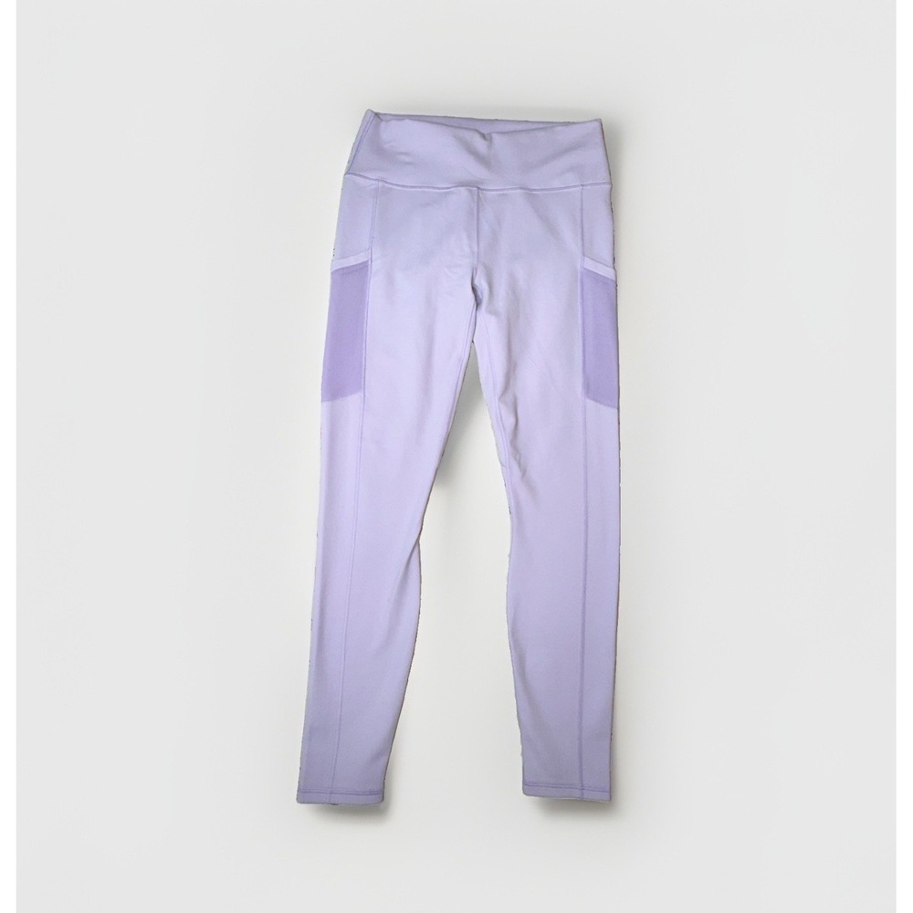 Fabletics Powerhold On-the-Go Leggings Women's Size L NWT Lilac Pockets UPF 50+